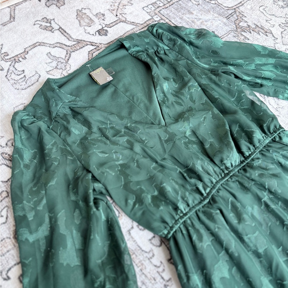 Emerald Green Long Sleeve Dress